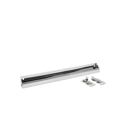 Rev-A-Shelf Stainless Steel, Silver, 28 in W, 3 in H, 2.13 in D, 2.13 in L, Silver 6581-28-52